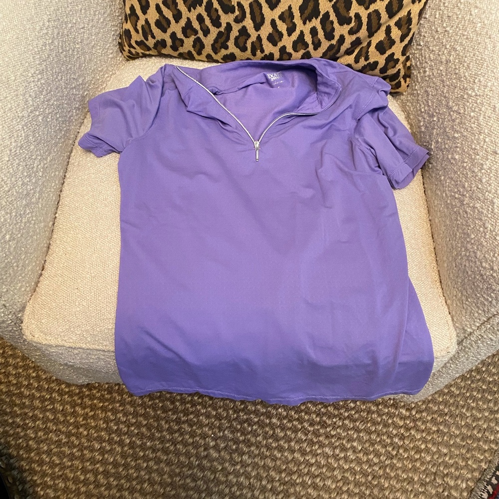 Purple Dover Saddlery short sleeve riding shirt